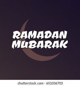 Ramadan Kareem beautiful greeting card also for Eid Mubarak .