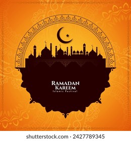 Ramadan Kareem beautiful Islamic festival cultural background design vector