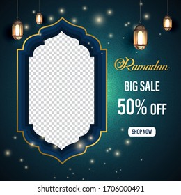 Ramadan Kareem Big Sale Social Media Template Design
