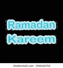 Ramadan Kareem with Blue Lettering