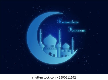 Ramadan Kareem Blue Moon Shines