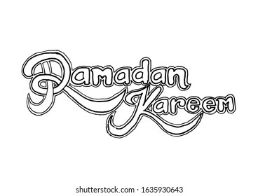 Ramadan Kareem calligraphy. Cards for Muslim feast of the holy of Ramadan month.