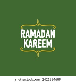 Ramadan Kareem calligraphy. Vector illustration. Handwritten greeting card, invitation etc.