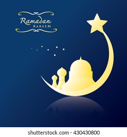 Ramadan kareem card and background