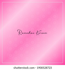 Ramadan Kareem card design. Feminine and minimalist concept with soft pastel colors. Square format. Vector illustration