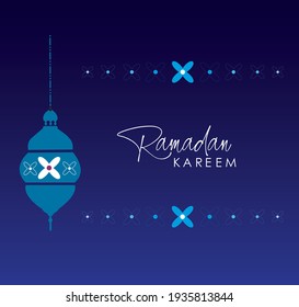 Ramadan Kareem-Kartendesign-Vorlage für monoline Stilrichtung