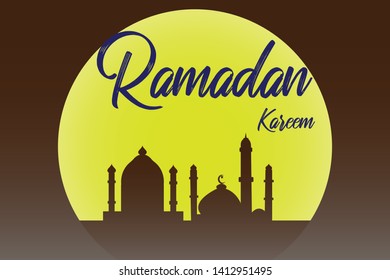 Ramadan kareem card, Islamic vector illustration
