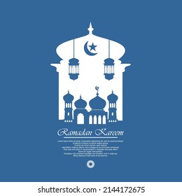 Ramadan Kareem, card and poster vector