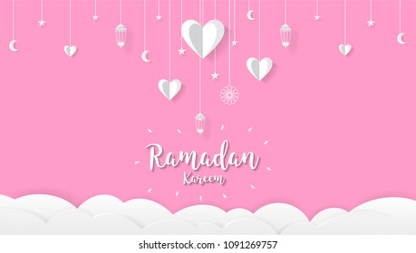Ramadan kareem Cartoon background. Festival design concept,greetings Ramadan kareem, elegant design, design for greeting cards, text, website, brochure, illustrations eps10