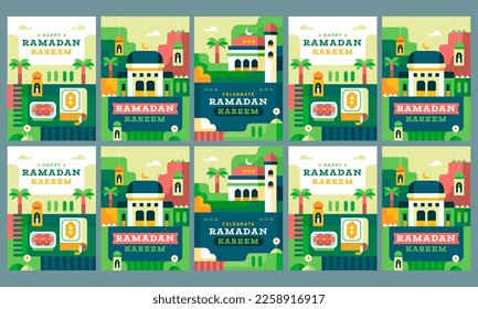 ramadan kareem celebration 2023 media social stories template design