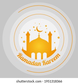 ramadan kareem circle banner background design illustration