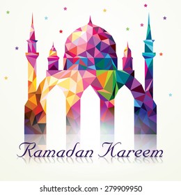 Ramadan Kareem Colorful Mosaic Mosque