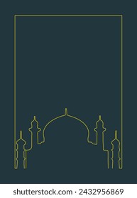 Ramadan Kareem concept banner, beautiful arabesque pattern. Vector illustration