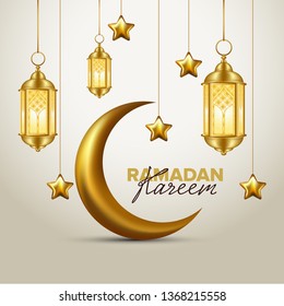 Ramadan Kareem concept banner, vector illustration.