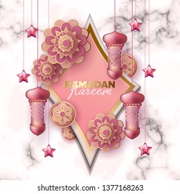 Ramadan Kareem concept banner, vector illustration.