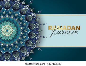 Ramadan Kareem concept banner, vector illustration.