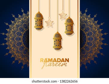 Ramadan Kareem concept banner, vector illustration.
