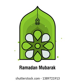 Ramadan Kareem concept banner, vector illustration.