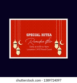 Ramadan Kareem concept banner, vector illustration.
