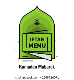 Ramadan Kareem concept banner, vector illustration.