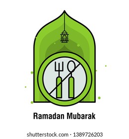 Ramadan Kareem concept banner, vector illustration.