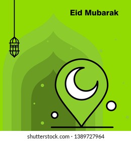 Ramadan Kareem concept banner, vector illustration.