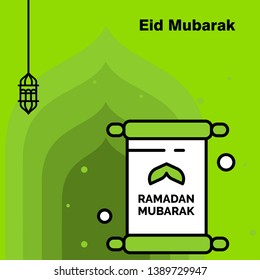 Ramadan Kareem concept banner, vector illustration.