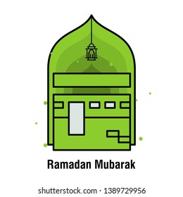 Ramadan Kareem concept banner, vector illustration.