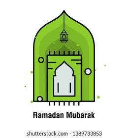 Ramadan Kareem concept banner, vector illustration.