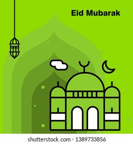 Ramadan Kareem concept banner, vector illustration.