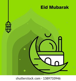 Ramadan Kareem concept banner, vector illustration.