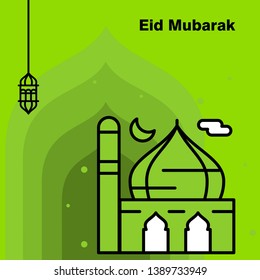 Ramadan Kareem concept banner, vector illustration.