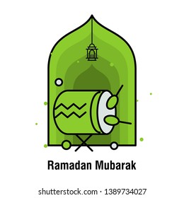 Ramadan Kareem concept banner, vector illustration.