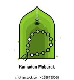 Ramadan Kareem concept banner, vector illustration.