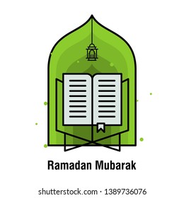 Ramadan Kareem concept banner, vector illustration.