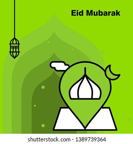 Ramadan Kareem concept banner, vector illustration.