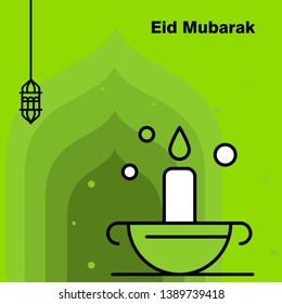Ramadan Kareem concept banner, vector illustration.