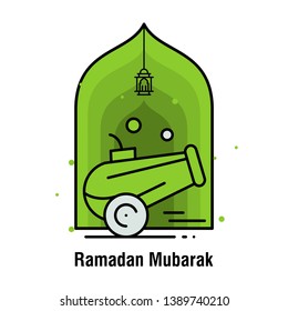 Ramadan Kareem concept banner, vector illustration.