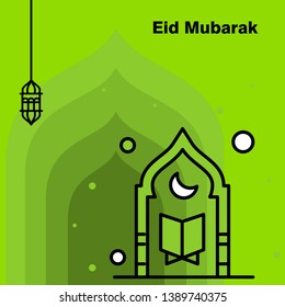 Ramadan Kareem concept banner, vector illustration.