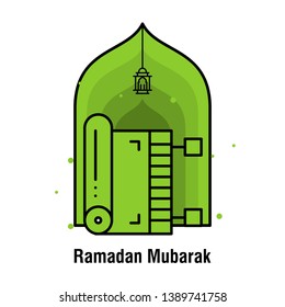 Ramadan Kareem concept banner, vector illustration.