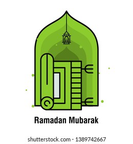 Ramadan Kareem concept banner, vector illustration.