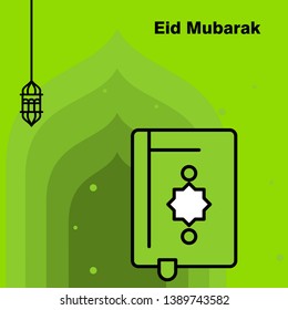 Ramadan Kareem concept banner, vector illustration.