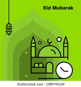 Ramadan Kareem concept banner, vector illustration.