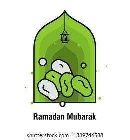 Ramadan Kareem concept banner, vector illustration.