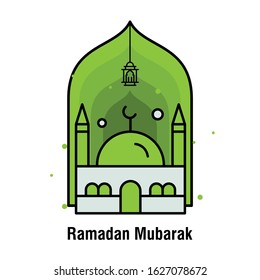 Ramadan Kareem concept banner, vector illustration.