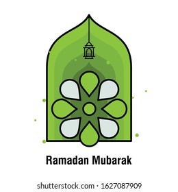Ramadan Kareem concept banner, vector illustration.
