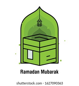 Ramadan Kareem concept banner, vector illustration.