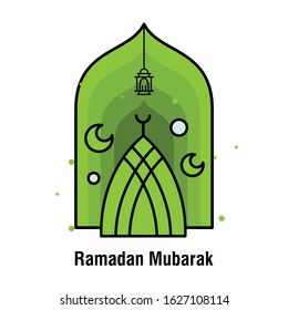 Ramadan Kareem concept banner, vector illustration.