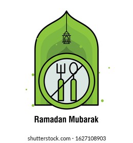Ramadan Kareem concept banner, vector illustration.