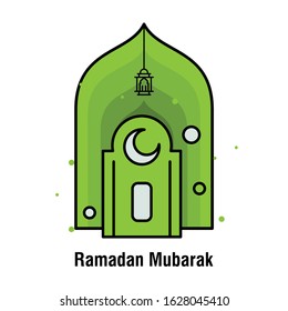 Ramadan Kareem concept banner, vector illustration.